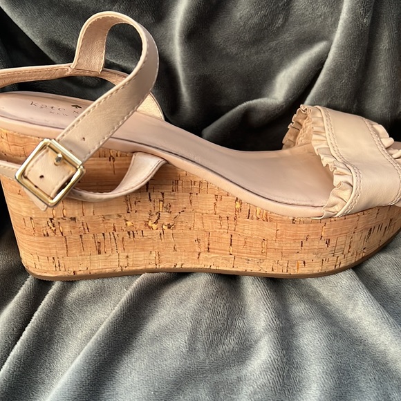 Pink Cork bottom Kate Spade shoes - Picture 2 of 9